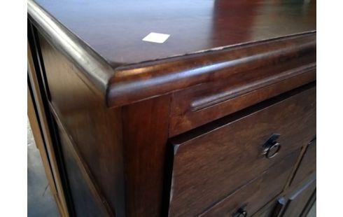 MEUBLE D'APPOINT MODERNE BRUN 2 PORTES 4 TIROIRS 170 CM