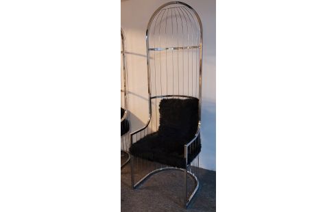 FAUTEUIL CAGE ARGENTE