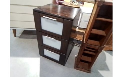 MEUBLE WENGE 3 TIROIRS