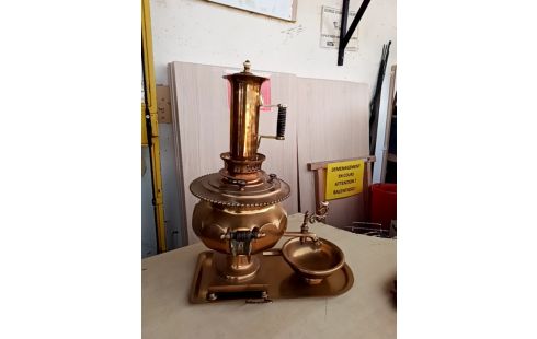SAMOVAR LAITON CUIVRE RUSSE SIGNÉ