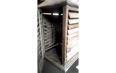 DECO-OBJECT WINDLICHT CERUSE HOUT GROOT