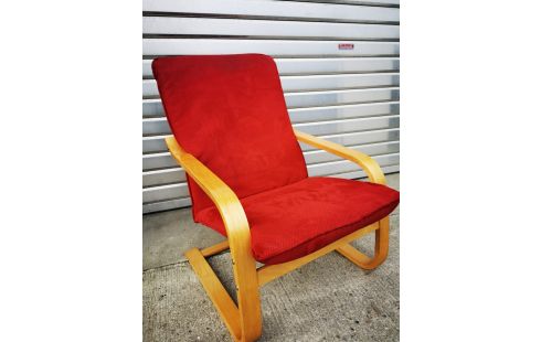 FAUTEUIL IKEA TISSU ROUGE
