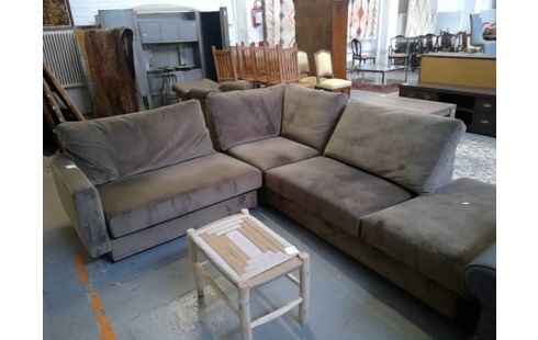 SALON D'ANGLE TISSU , BEL ETAT " PASSE PARTOUT "