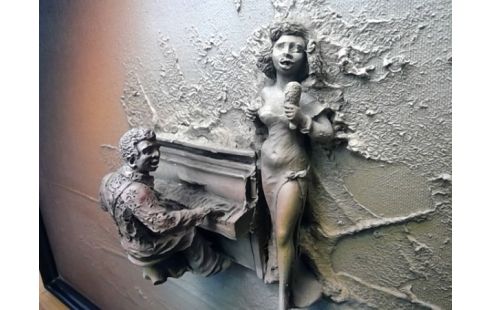 TABLEAU EN 3D   GROUPE DE JAZZ