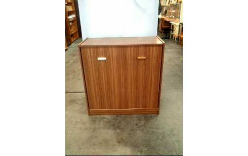 KOMMODE INTEGRIERT MIT BETT HOLZ DUNKEL