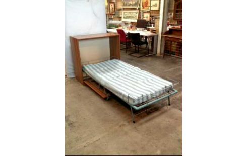 KOMMODE INTEGRIERT MIT BETT HOLZ DUNKEL