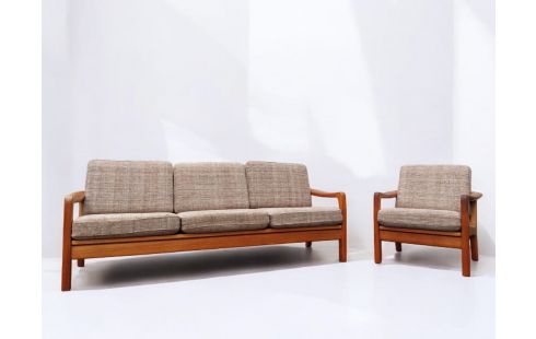 MAGNIFIQUE ENSEMBLE MIDCENTURY MODERN ESTAMPILLÉ JUUL KRISTENSEN