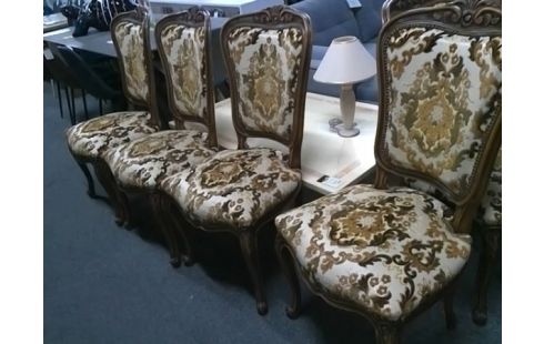 4 CHAISES STYLE REGENCE TISSU