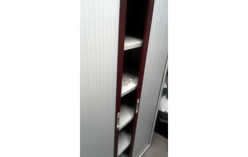 ARMOIRE DE BUREAU METAL GRIS BORDEAUX