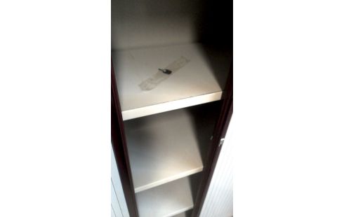 ARMOIRE DE BUREAU METAL GRIS BORDEAUX