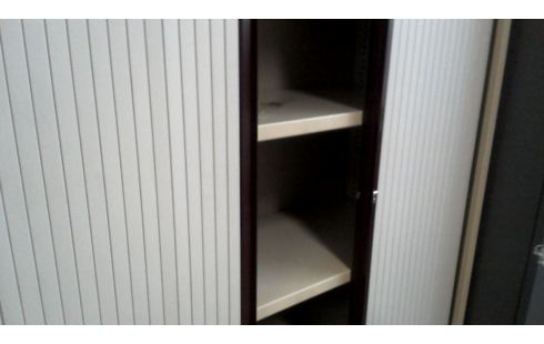 ARMOIRE DE BUREAU METAL GRIS BORDEAUX