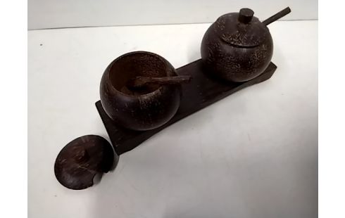 SET DE TABLE Moutarde bois