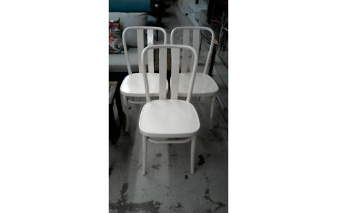 CHAISES BISTROT PLASTIQUE LOT DE 3