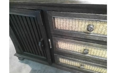 MEUBLE TV BOIS POIGNEE EN CAISSE