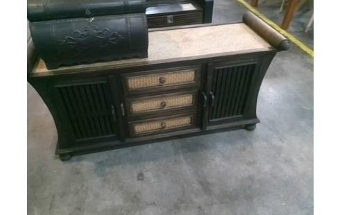 MEUBLE TV BOIS POIGNEE EN CAISSE