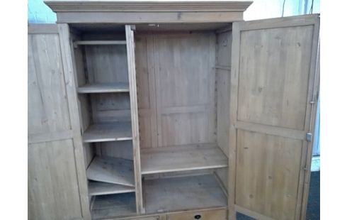 GARDE ROBES 2 PORTES PITCH PINE (1/3 EN ETAGERES)