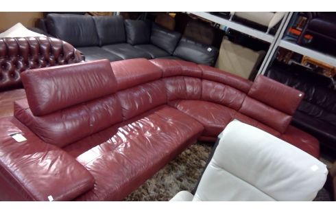 SLAAPBANK LEDER KASTANJEBRUIN