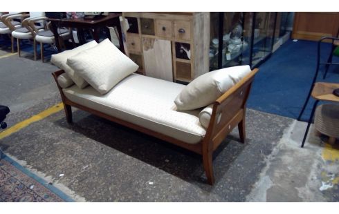 MERIDIENNE BOIS TISSU BEIGE