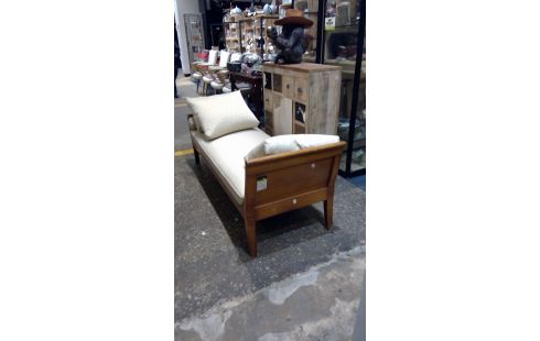 MERIDIENNE BOIS TISSU BEIGE