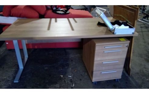 BUREAU, , KAST 1 VOET METAAL