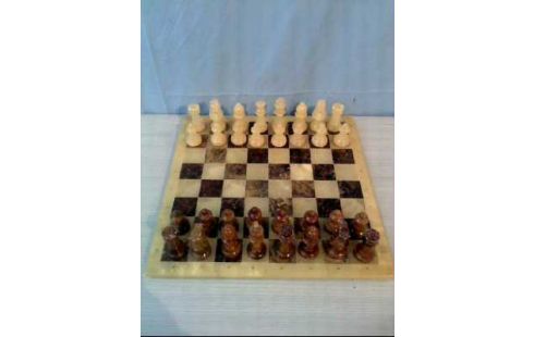 SCHACHSPIEL MARMOR BRAUN/BEIGE