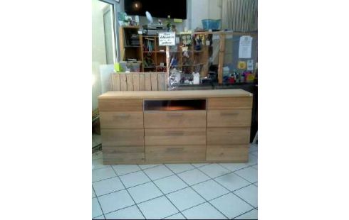 SIDEBOARD EICHE <VITO> 2 TÜREN 3 SCH +LICHT