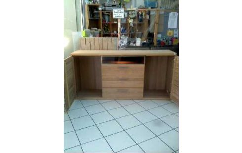 SIDEBOARD EICHE <VITO> 2 TÜREN 3 SCH +LICHT