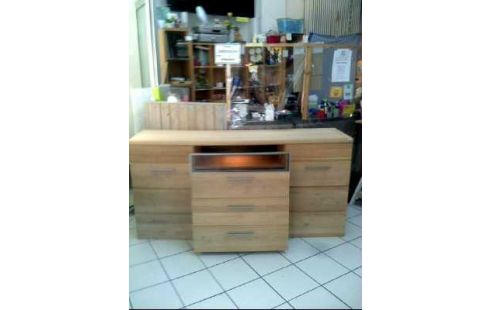 SIDEBOARD EICHE <VITO> 2 TÜREN 3 SCH +LICHT