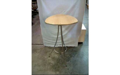 STEHTISCH 3-BEINE METALL HOLZ OBERFL.