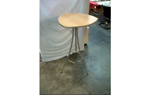 STEHTISCH 3-BEINE METALL HOLZ OBERFL.