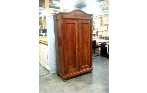 SCHRANK 2-TÜREN HOLZ NUSSBAUM MIT STANGE