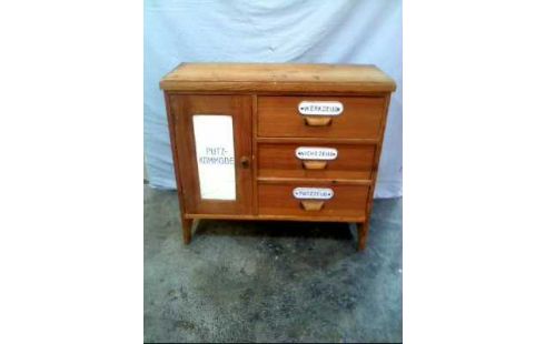 BAUERNKOMMODE HOLZ KLEIN 1-TÜR 3-SCHUBL.