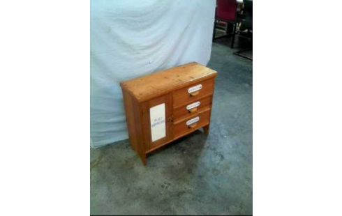 BAUERNKOMMODE HOLZ KLEIN 1-TÜR 3-SCHUBL.