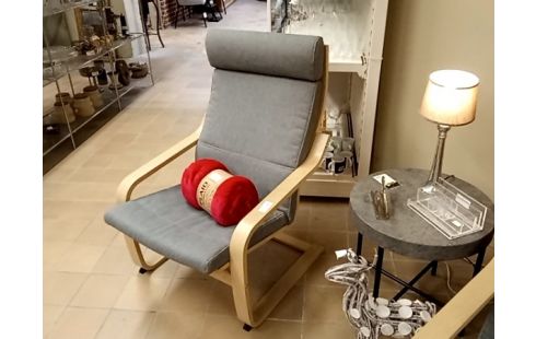 FAUTEUIL IKEA TISSU GRIS