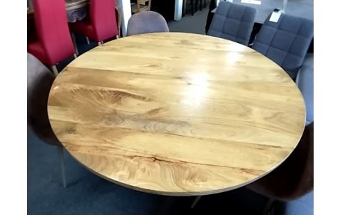 TABLE RONDE PLTX BOIS PIEDS METAL MAISON DU MONDE