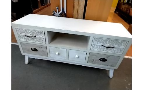 MEUBLE TV MAISON DU MONDE BLANC CASSÉ