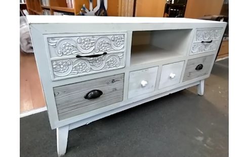 MEUBLE TV MAISON DU MONDE BLANC CASSÉ