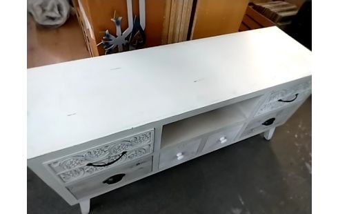 MEUBLE TV MAISON DU MONDE BLANC CASSÉ