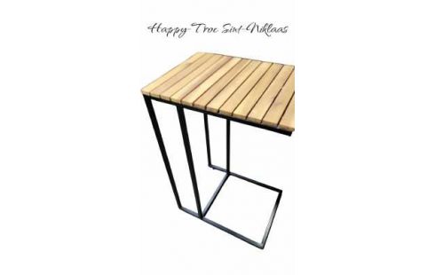 BIJZETTAFEL JYSK BELDRIGE ZWART METAAL HOUT