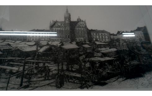 GRAVURE MARKT SINT NIKLAAS GESIGNEERD ROELANT