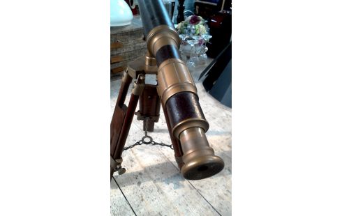 TELESCOOP HOUT KOPER LEDER