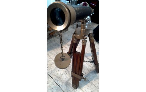 TELESCOOP HOUT KOPER LEDER