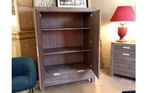 MEUBLE 2 PORTES 2 TIROIRS STRAT POIGNEE ALU