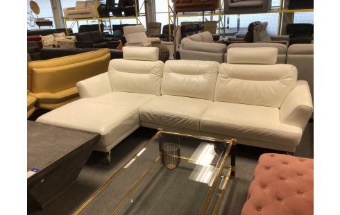 SALON MÉRIDIENNE CUIR BLANC