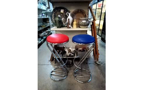 TABOURET DE BAR CHROMÉ MODERNE