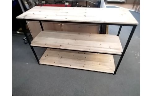 ETAGERE BASSE STYLE INDUS 3 NIVEAUX