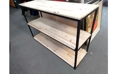 ETAGERE BASSE STYLE INDUS 3 NIVEAUX