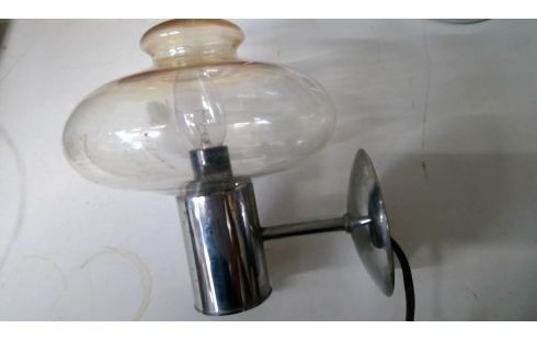WANDLAMP MID CENTURY CHROOM GLAS