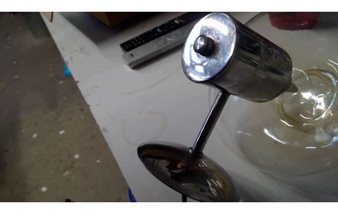 WANDLAMP MID CENTURY CHROOM GLAS