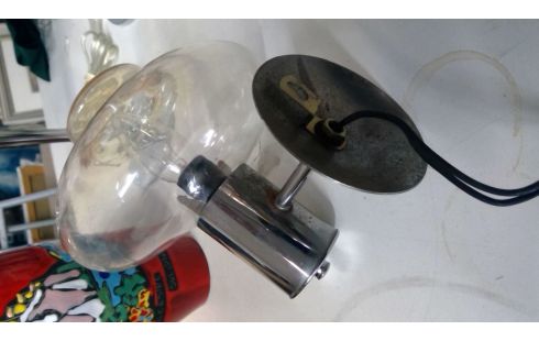 WANDLAMP MID CENTURY CHROOM GLAS